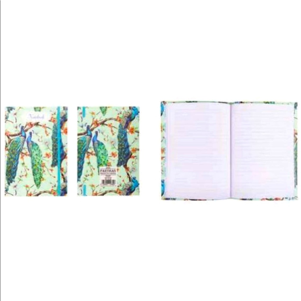 Two (2) Partisan Peacocks Notebooks with Bungee Closure (ED-143-NB)